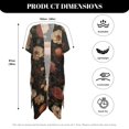 thumbnail image 6 of SCRAWLGOD Butterfly Rose Peony Print Swimsuit Coverup for Women Beach Casual Swimsuit Cover Up Long Flowy Beach Cover Up for Summer, 6 of 6