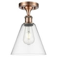 thumbnail image 5 of Innovations Lighting  Berkshire Glass - 1 Light 8" Semi-Flush Mount Clear/Brushed Brass, 5 of 5