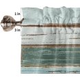 thumbnail image 4 of Wood Texture Curtain Kitchen Abstract Art Valance, Modern Teal Green Rural Retro Patterns Rod Pocket Drapes, Filter Light Window Treatments Curtains for Living Room Farmhouse Bathroom Décor 54"Wx18"L, 4 of 6