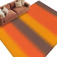 thumbnail image 2 of Color Striped Gradient Washable Living Room Rugs 5'x7', Modern Orange Yellow Brown Minimalist Low Pile Throw Large Area Rugs Non-Slip Sturdy Edge Binding Carpet for Dining Room Bedside Kitchen, 2 of 9