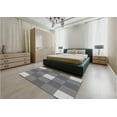 thumbnail image 4 of Ahgly Company Indoor Round Patterned Ash Gray Area Rugs, 3' Round, 4 of 6
