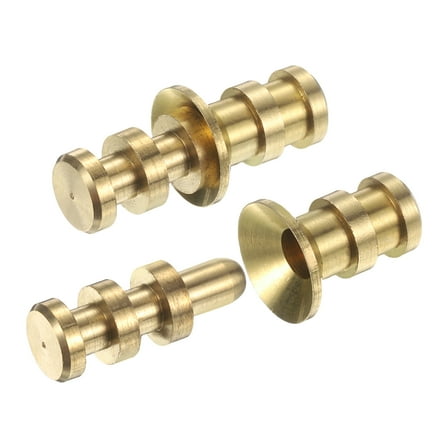 Brass Table Leaf Dowel Pin 8x12x30mm, 10 Pack Table Bolt Sleeve Connectors Top Leaf Alignment Pins Extension Hardware for Furniture Desk