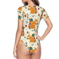 thumbnail image 4 of The Xecao Squirrel With Colorful Tail Women's Crew Neck Body Suit, a short-sleeved bodysuit and basic swimsuit, both comfort and style for dating and daily life, 4 of 9