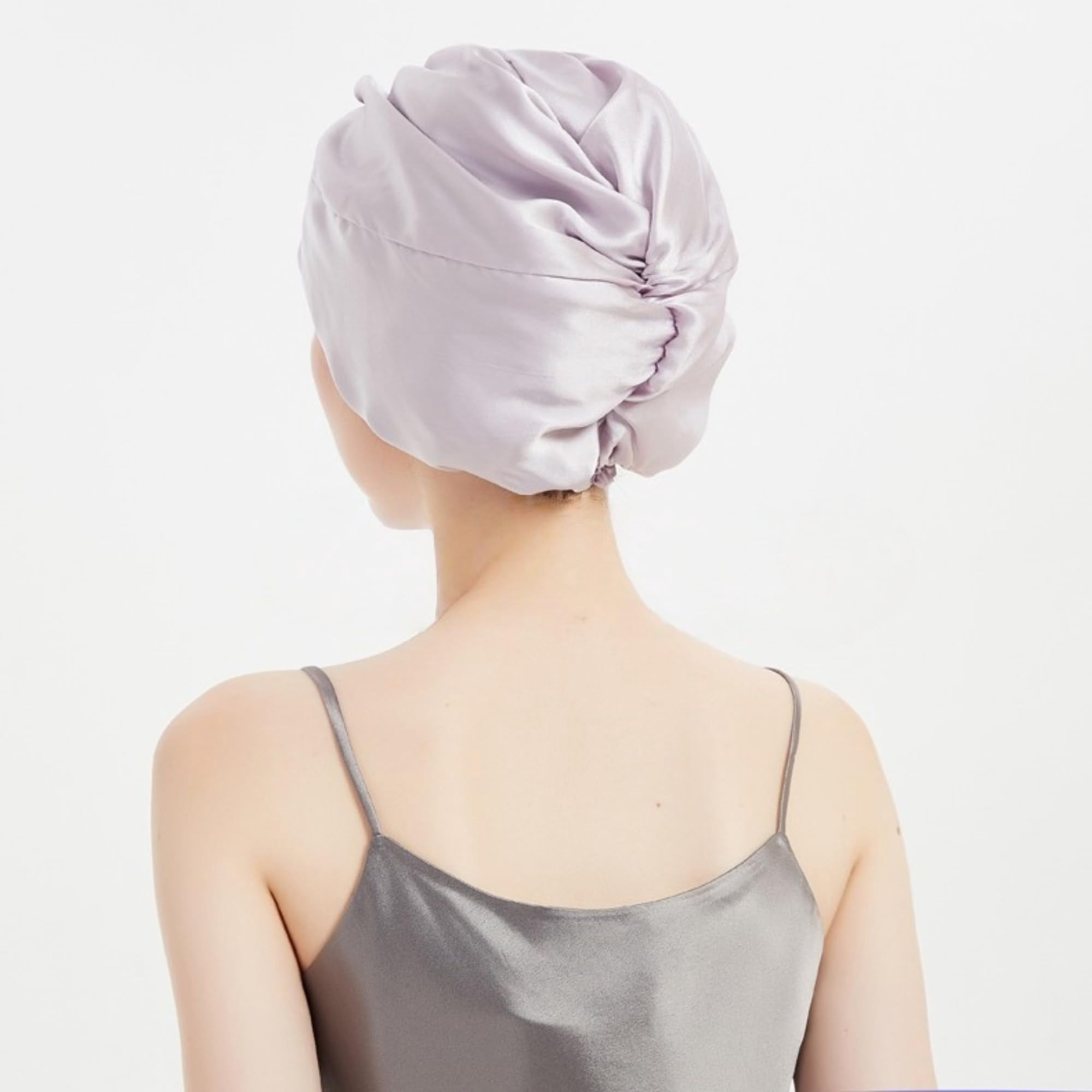 100% Mulberry Silk Reversible Sleep Bonnet – 22 Momme, Double-Layer Hair Wrap & Night Cap for Women