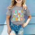 thumbnail image 2 of Youmylove T-Shirts For Teen Kids Girls Child Short Sleeve Printed T-Shirt Trendy Baby Tee Tops Cute Dailywear, 2 of 4