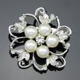 thumbnail image 5 of Fasijew Hollow Out Brooch Hat Brooch Faux Pearl Hollow Out Flower Brooch Stainless Exquisite Wear-resistant Coat Collar Hat Scarf Decoration Clothes Pin (Women), 5 of 7