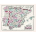 thumbnail image 4 of Gray 18x15 Black Modern Wood Framed Wall Art Titled - Spain Portugal - Gray 1878, 4 of 6