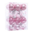 thumbnail image 2 of Adornos de bolas navideñas irrompibles perfecl 24 piezas Rosa claro, 2 of 8
