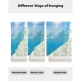 thumbnail image 4 of Blue Teal Summer Beach Swag Valances for Windows, Coastal Nautical Seawater Ocean Rod Pocket Sheer Valances for Small Windows, Swag Toppers Light Filtering for Kitchen Living Room 2 Panels 28''x36'', 4 of 6