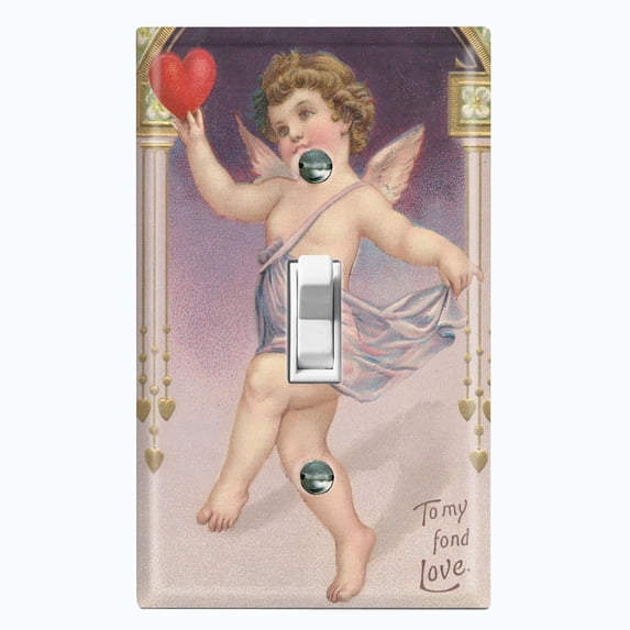 Metal Light Switch Plate Outlet Cover Romantic Angel Cupid Heaven Archway AGL005