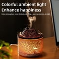 thumbnail image 4 of Difusor de Aceites Esenciales de 180 Ml, Humidificador Volcán con Aroma A Llama, Niebla de Medusas, LED de 7 Colores, Apagado Automático para el Hogar y la Oficina. A, 4 of 5