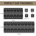 thumbnail image 4 of Black Boho Geometric Kitchen Rugs & Mats 2 Pieces,Black & White Boho Bathroom Rug,Non Slip Cushioned Mat Runner Rug Doormat for Boho Kitchen,Sink,Laundry,Bathroom,Home Decor,17x30+17x47inch, 4 of 6