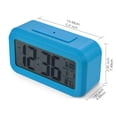 thumbnail image 4 of Sidaley Reloj despertador de pantalla Digital dormitorio Sensor de temperatura termómetro retroiluminación calendario portátil Snooze relojes Electrónica Azul, 4 of 6