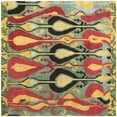 thumbnail image 5 of SAFAVIEH Ikat Betty Southwestern Wool Area Rug, Blue/Green, 4' x 6', 5 of 10