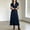 Navy Blue, variant on Morttic Women's Shirt Dress with Belt – Short Sleeve Solid Color Summer Casual A-Line Maxi Dress for Office & Daily Wear Yellow,S