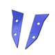thumbnail image 4 of 2x Bloque decorativo para parabrisas, tiras de modificación compatibles con motocicleta, embellecedor, montaje de partes del cuerpo, reemplazo, ajuste azul Macarena Decorativo de parabrisas, 4 of 4