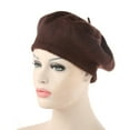 thumbnail image 2 of Visland Women Girl Solid Color Warm Winter Beret Hat French Artist Beanie Hat Ski Cap, 2 of 4