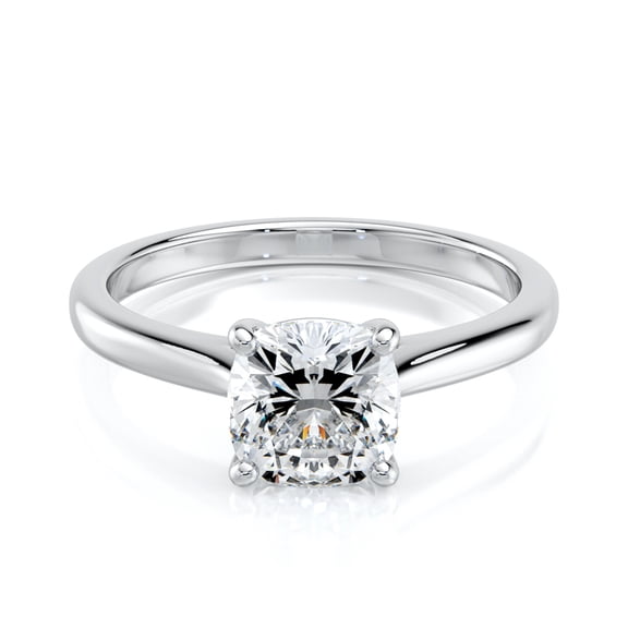 Oryn Jewel 2 Ct Cushion Cut Solitaire Engagement Ring for Women - Lab-Created Simulated Diamond in 14K White Gold Over Ring - Wedding Ring, Promise Ring & Ideal Gift for Her