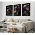 thumbnail image 3 of Watercolor Wildflower Canvas Wall Art Modern Minimalist Colorful Botanical Floral Painting Pictures Wall Decor Flower Posters Print Artwork for Living Room Bedroom（Only canvas）, 3 of 6