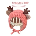 thumbnail image 2 of Infant Baby Knit Beanie Hat Cute Christmas Reindeer Antlers Earflap Cap Warmer, 2 of 20
