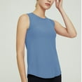 thumbnail image 4 of Mrat Padded Tank Tops for Women Women's Summer Sports Running Breathable Quick-Drying Tops Sleeveless Yoga Wear Tops S-214 Blue M, 4 of 8