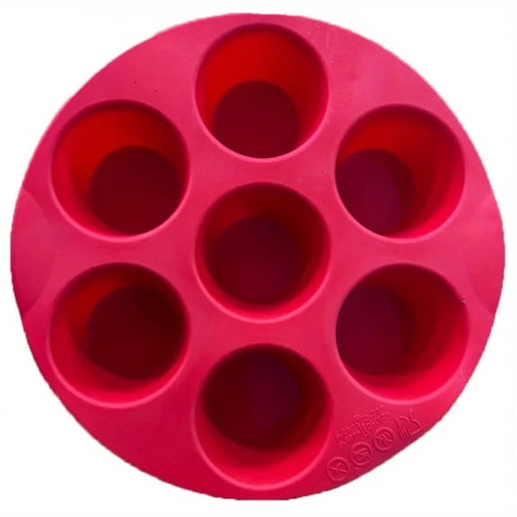 Silicone Egg Bite Molds for Air Fryer - 7-Cavity Non-Stick Muffin Pan for Cupcakes/Quiches/Tarts - Dishwasher Safe