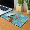 thumbnail image 4 of WIRESTER 13.77x10.23 in Rectangle Mouse Pad with Non-Slip Rubber Base for Computers, Laptop, Office & Home - Snowflake Reindeer Merry Xmas Blue, 4 of 5