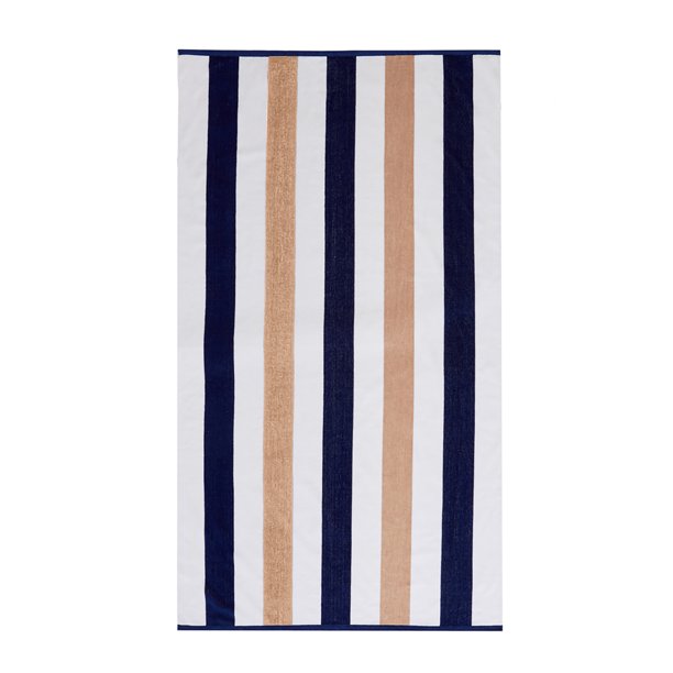 Great Bay Home Cotton Cabana Stripe QuickDry Beach Towel (40" x 70