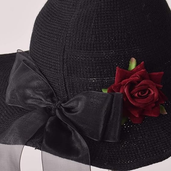 Knitted Wool Witch Hat with Wide Brim for Halloween Costume and Winter Wear