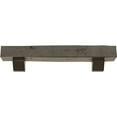thumbnail image 2 of Ekena Millwork 8"H x 10"D x 60"W Knotty Pine Faux Wood Fireplace Mantel Kit with Ashford Corbels, Burnished Honey Dew, 2 of 12