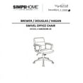 thumbnail image 4 of Simpli Home Brewer Faux Leather Swivel Office Chair in Distressed Brown, 4 of 17