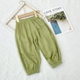 thumbnail image 6 of WOLLED Boys Girls Cotton Pants Youth Teen Linen Solid Color Lantern Joggers 1-14T Kids Toddler Summer Thin Section Long Pants Baby Anti-Mosquito Pants, 6 of 8