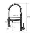 thumbnail image 2 of Pull Down Kitchen Faucet with Sprayer,Commercial Single Handle Brushed Faucet Black, 2 of 7