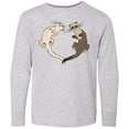 thumbnail image 3 of Inktastic Cute Ferret Heart Long Sleeve Youth T-Shirt, 3 of 5