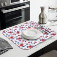 thumbnail image 3 of Pioneer Flower Floral Print Pattern Kitchen Dish Drying Mat 1 Pack, Ultra Absorbent Microfiber Drainer Mat, 16"x18", 3 of 6