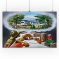 thumbnail image 3 of Smokey Bear, In Bed Dreaming, Vintage Poster (24x36 Giclee Gallery Art Print, Vivid Textured Wall Decor), 3 of 3