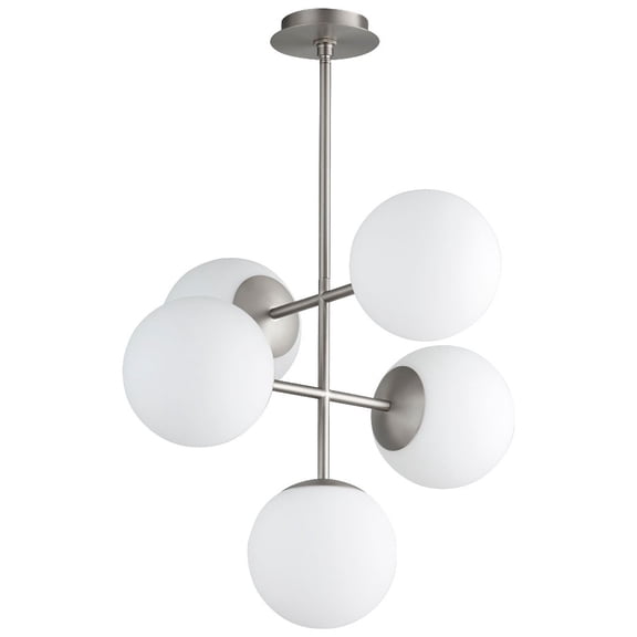 Oxygen Lighting - Nebula - 21.75 Inch 30W 5 LED Pendant-Satin Nickel Finish