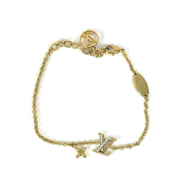 Pre-Owned LOUIS VUITTON M00587 Accessory Rhinestone Bracelet - LV Iconic Chain in... (Good)