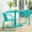Teal, variant on Matte teal iron bistro set / Blends well with existing outdoor elements