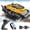 Yellow, variant on Amphibious RC Tank for Kids - All-Terrain Tracked Remote Control Car with 2 Batteries, Dual Controllers (Handheld & Watch), 2.4G High Speed Off-Road Armored Vehicle, Drives on Land & Water