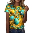 thumbnail image 3 of Pisexur Hauts pour Femmes Tendance, Blouses Habillées Décontractées à la Mode Manches Courtes Col Rond Ample Couleur Unie Multicolore,m, 3 of 3