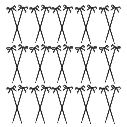 Hemoton  40 Pcs Cocktail Toothpicks for Appetizers Supplies Party Reusable Black