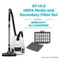 thumbnail image 3 of Simplicity Vacuums Juego De Filtros Sf-I4.3 Genuinos Con Medios Hepa Para Aspiradora Jill Canister Solo Filtro De Repuesto Jill, 3 of 5