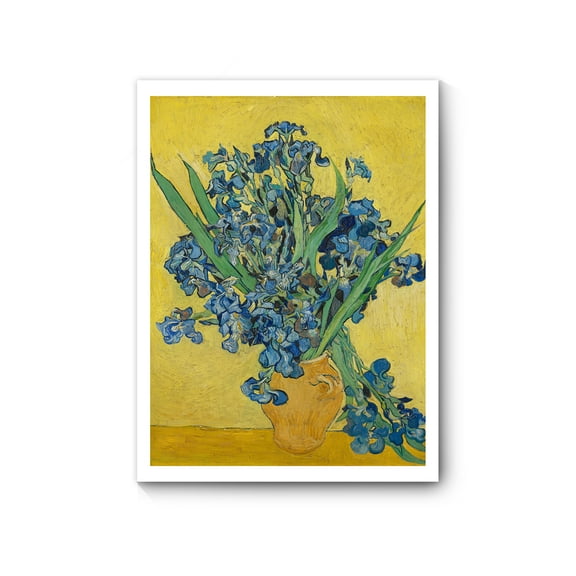 Van Gogh Canvas Print Wall Art, Famous Oil Painting Art Prints Reproduction Irises Vase Flower