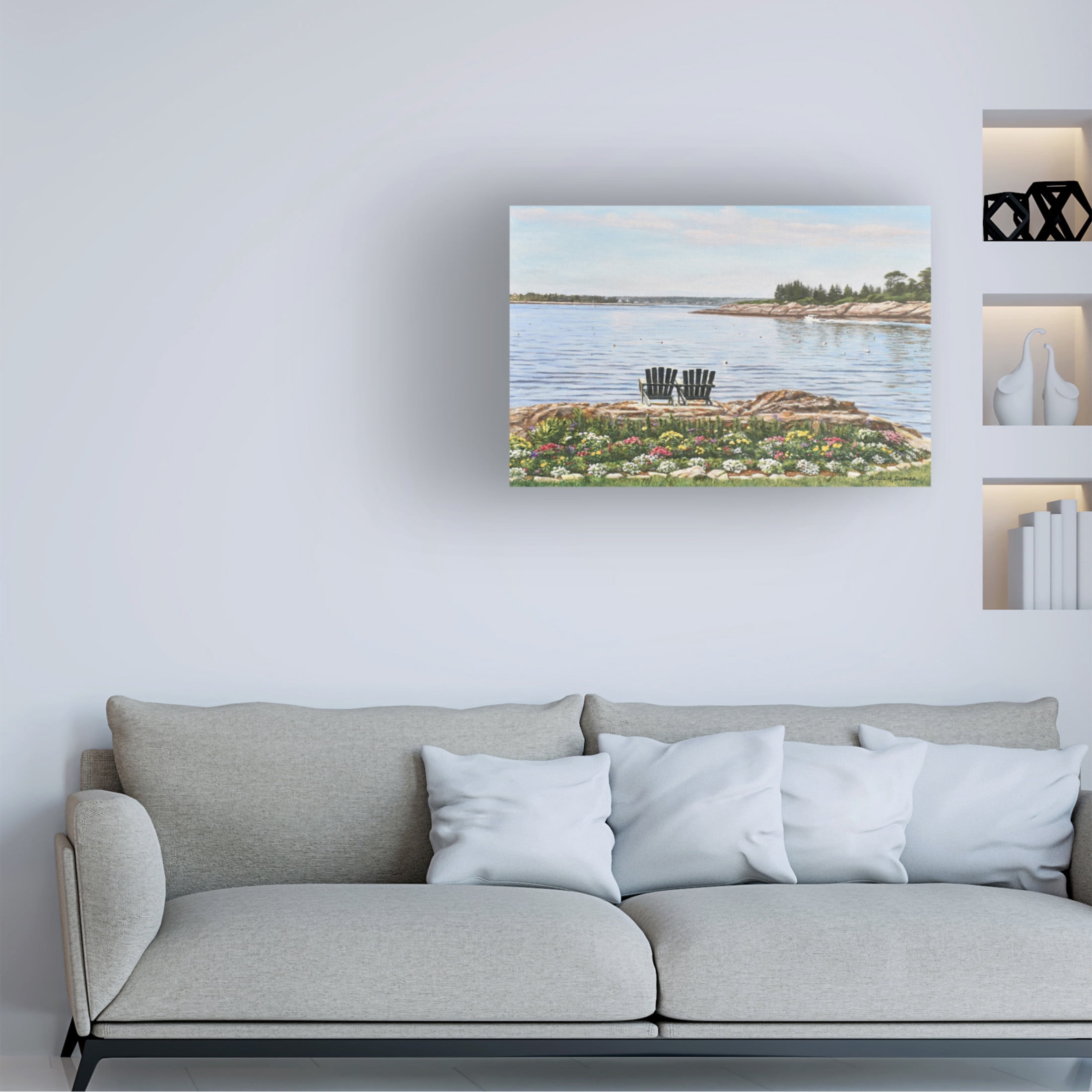 Canvas Wall Art - Bruce Dumas 'Ocean Point' Wall Art for Living Room, Bedroom, or Office Décor by Trademark Fine Art - 47 x 30 Inches
