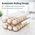 thumbnail image 5 of Maspost 2-Tier Refrigerator Egg Holder, Clear Plastic Fridge Organizer with Lid, 36-Count Capacity, 5 of 8