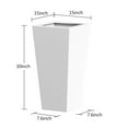 thumbnail image 3 of MAYEERTY 30"H Metal Tapered Planter:Large Garden Pot,Drainage Hole&Rubber Plug for Home&Patio,White, 3 of 5