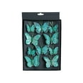 thumbnail image 2 of 10pc Glittering Hollow Butterfly Ornaments with Easy Clip-On for Christmas Tree Decorations, Realistic Faux Finish Festive Hanging Decor for Holiday Party Home Decor, 2 of 6