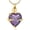 Gold Color-Purple, variant on Crystal Heart Cremation Necklace for Ashes - Your Wings Were Ready But My Heart Was Not Angel Wings Pattern Crystal Pendant Urn Memorial Jewelry