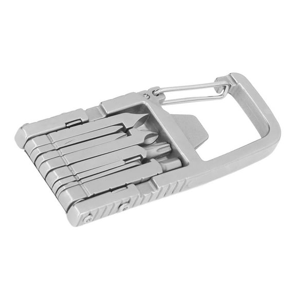 12 in 1 Multitool Cross Slot Hex Star Screwdriver Bit Box Bottle Opener Card Remover Stainless Steel Folding Multi Tool